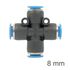 Pu Hose Fitting 4 Way Connector 8mm